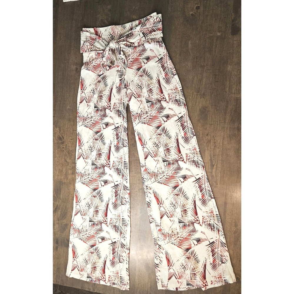 Rewash Brand Wide Leg High Waist Linen Pants Boho Beach Vacation NWOT Med - Picture 3 of 9